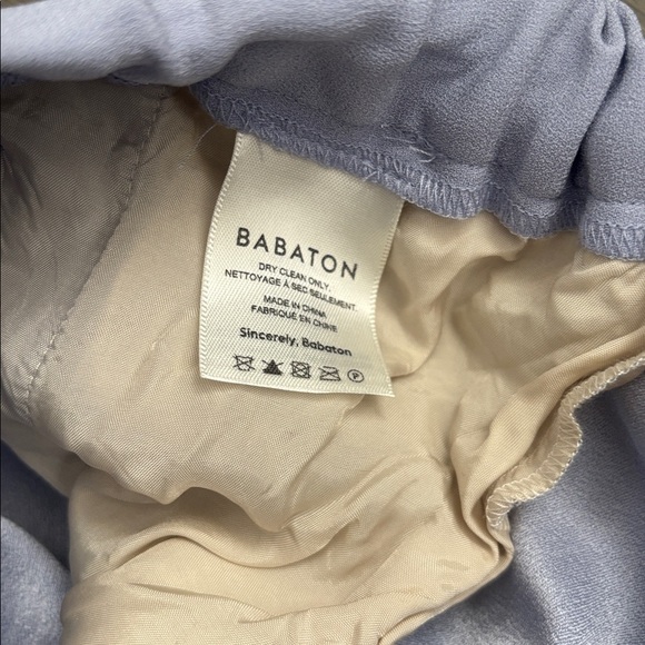 Babaton | Aritzia Serif Light Blue Elastic Waist Wide-Leg Pants Medium - Picture 10 of 13